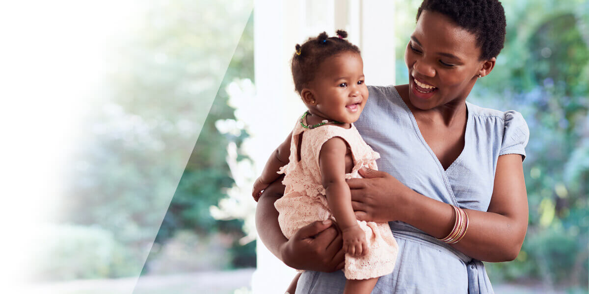 Woman with baby girl 